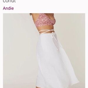 NWT-Andie White Wrap Skirt